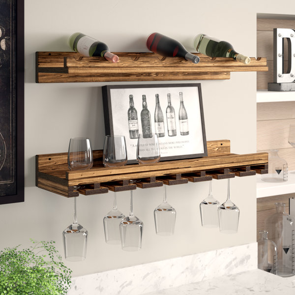 Wall shelf best sale for bottles